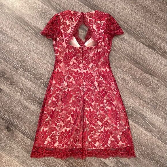 BHLDN Red and Tan Lace ‘Elaine’ Dress by Hitherto - Picture 10 of 11